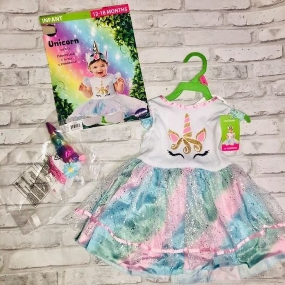 12-18 Months toddler girl Halloween Daydream Unicorn.  B15